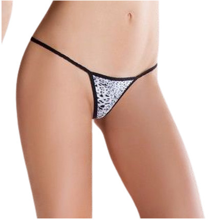 passion - erotic line tanga blanco talla unica estampado animal