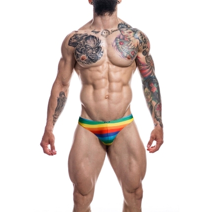 cut4men - low rise brief rainbow l