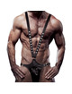 fetish submissive attitude - men's v-shaped eco-leather harness