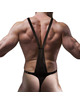 fetish submissive attitude - men's v-shaped eco-leather harness