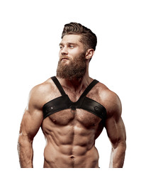 fetish submissive attitude - men's brigade eco-leather chest harness