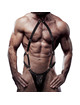 fetish submissive attitude - men's eco-leather jock strap harness