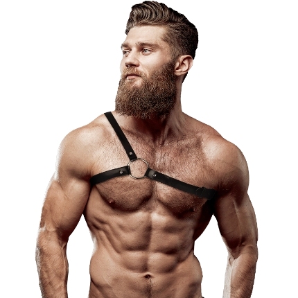 fetish submissive - attitude mens crossed shoulder eco leather harness