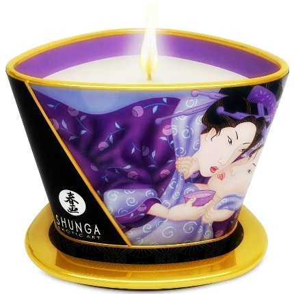 shunga - mini caress by candelight exotic fruits massage candle 170 ml