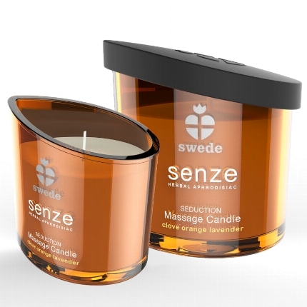 swede - senze seduction massage candle - clove, orange, lavender