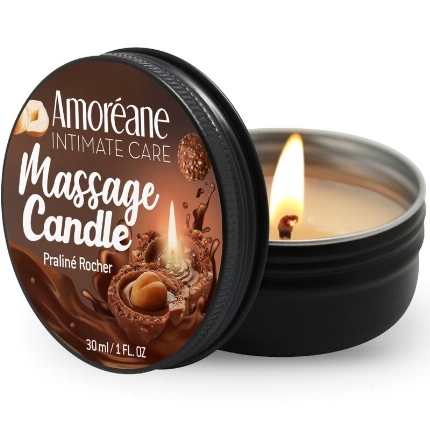 amoreane - massage candle rocher praline 30 ml