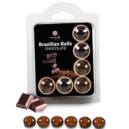 secretplay - set 6 brazilians balls chocolate