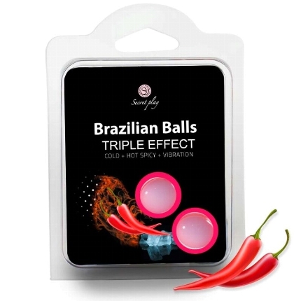 secretplay - set 2 brazilian balls triple efecto