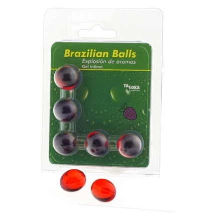 taloka - 5 brazilian balls strawberry intimate gel