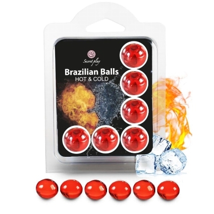 secretplay - set 6 brazilian balls efecto frio y calor