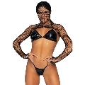 Conjunto de Lingerie Leg Avenue 3 Peças Kink com Capuz para a Face