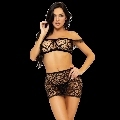 Conjunto de Lingerie Leg Avenue Conjunto 3 Peças Mini saia, Tangas e Top