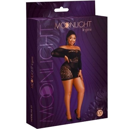 Mini Vestido Moonlight Plus Size Clara Manga Cumprida