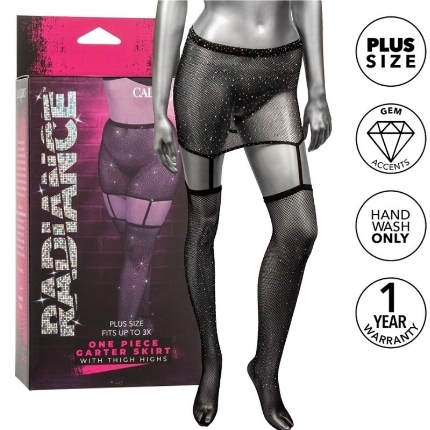 radiance - garter skirt thigh highs plus size