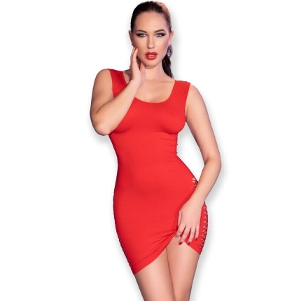 chilirose - cr 4622 vestido rojo s/m