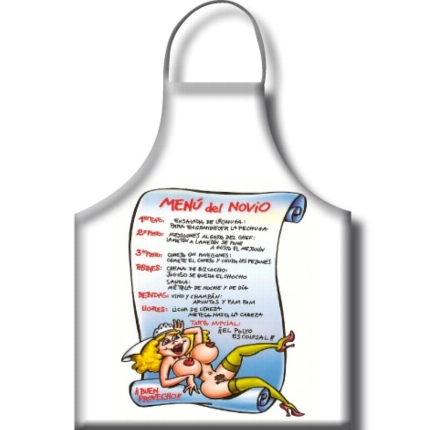 diablo picante - boyfriend menu apron spanish text