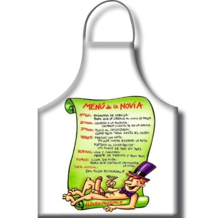 diablo picante - girlfriend menu apron spanish text