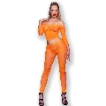 chilirose - cr 4661 top leggins orange s/m