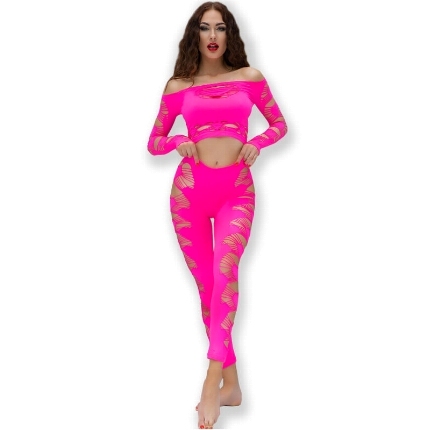 chilirose - cr 4632 top pant fuchsia s/l