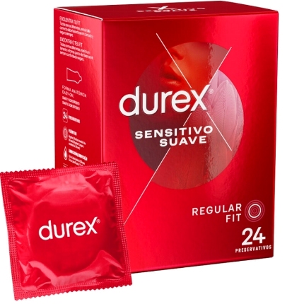 24x Preservativos Durex Suave e Sensível