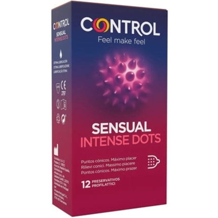 control - spike condoms with conical points 12 units