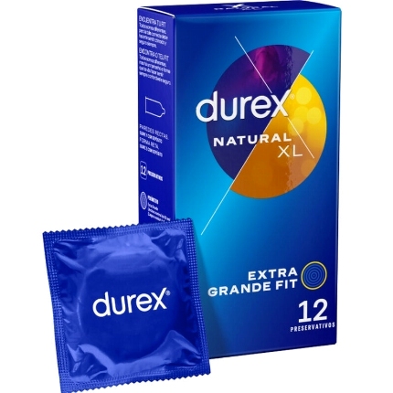 12x Preservativos Durex Natural XL