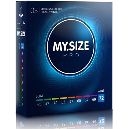 my size - pro condoms 72 mm 3 units