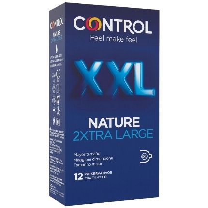 12 Preservativos Control Nature Extra Grandes XXL