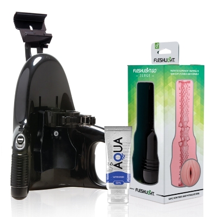 Masturbador Fleshlight Go Pink Lady Surge Vagina + Suporte Universal + Lubrificante de Água 50 ml