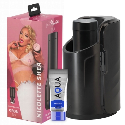 kiiroo - keon + feel nicolette shea stroker + aqua quality lubricant 50 ml