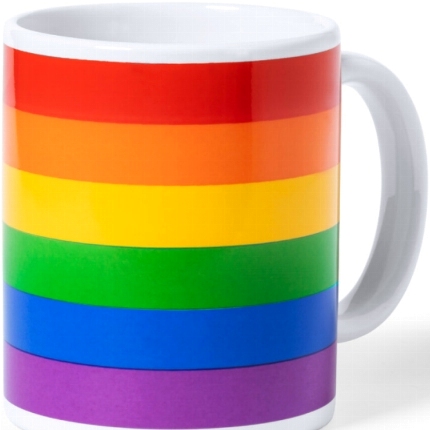 pride - lgbt flag cup in individual box kraft /en/pt/en/fr/it/