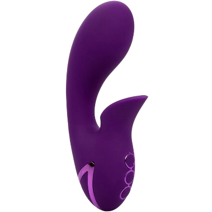 Vibrador Rabbit com Sugador de Clitóris California Exotics Huntington Beach Heartbreaker Roxo