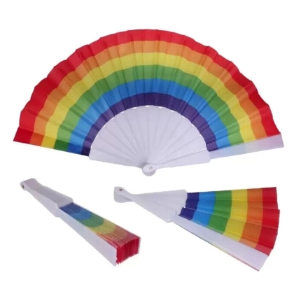 Leque Pride Bandeira Rainbow
