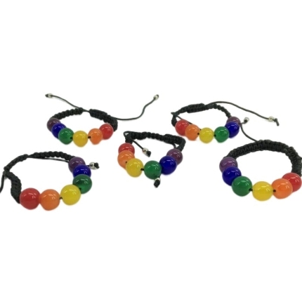 pride - lgbt flag small ball bracelet