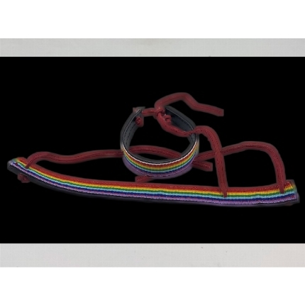 pride - pulsera de cuero negro bandera lgbt