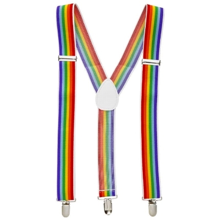 pride - lgbt flag suspenders