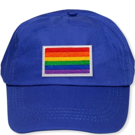 pride - blue cap with the lgbt flag