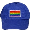 pride - gorra azul con la bandera lgbt