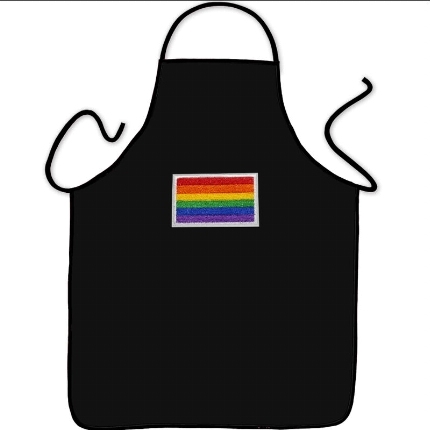 pride - delantal chef bueno con la bandera lgbt