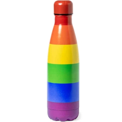 Garrafa Térmica Pride Metálica com Bandeira LGBT