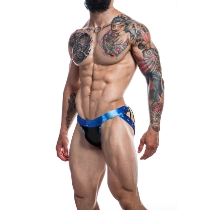 cut4men - jockstrap desire cuero azul s