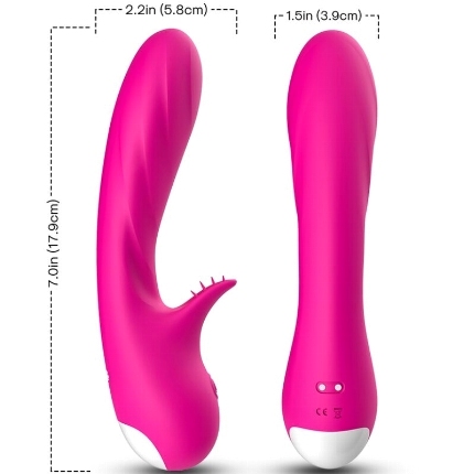 armony - romance vibrador con estimulador fucsia