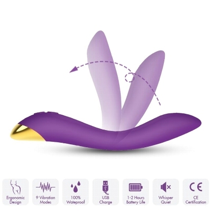 armony - flamingo vibrador multiposicion violeta