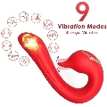 armony - delfin vibrator multiposition heat effect red