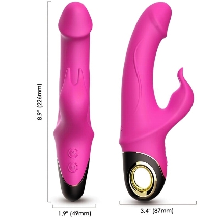 armony - meteror dildo vibrador rabbit rotador fucsia