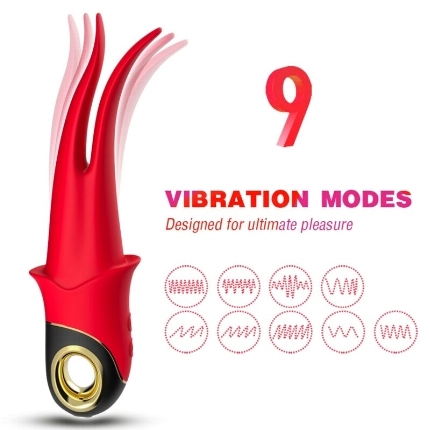 Vibrador Armony Shadow Duplo Vermelho