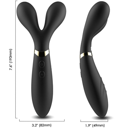 armony - y-wand masajeador vibrador cabeza doble negro