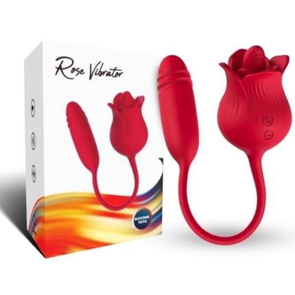 armony - roselip estimulador clitoris con lengua 10 modos vibrador rojo