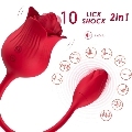 armony - rosa vibrador estimulador clÍtoris con cola 10 modos rojo