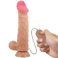 pretty love - sliding skin series realistic dildo with sliding skin suction cup flesh 24 cm